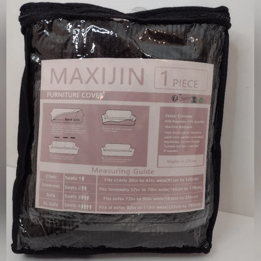 Maxijin Stretch Loveseat Cover in Dark Brown